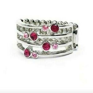 Sparkly Pink & Silver Ring